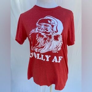 Jolly AF Red Santa Graphic T-Shirt